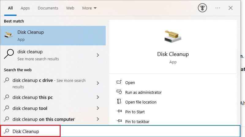 Dùng Disk Cleanup để dọn sâu hơn bước 1 Dùng Disk Cleanup để dọn sâu hơn bước 1