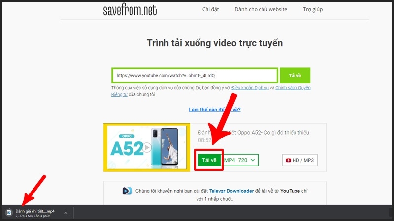 Cách tải video YouTube bằng Savefrom.net miễn phí Cách tải video YouTube bằng Savefrom.net miễn phí