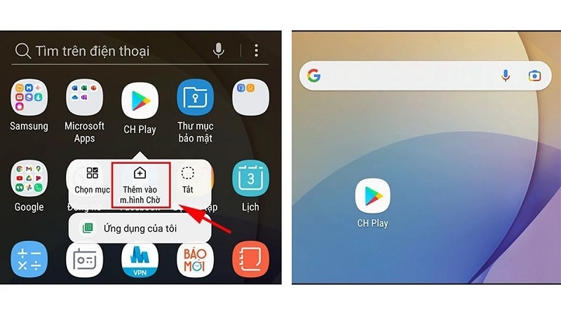 Dùng thao tác kéo thả
