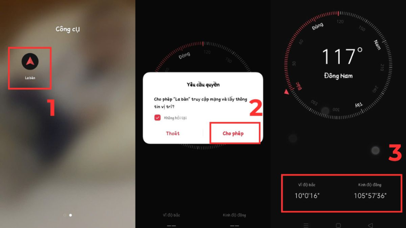 Cách Dùng La Bàn Trên Điện Thoại Android chính xác