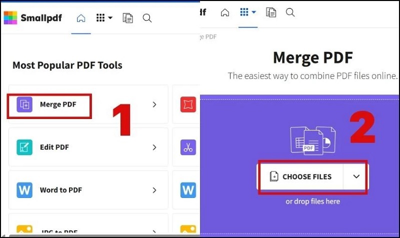 Chọn vào mục CHOOSE FILES