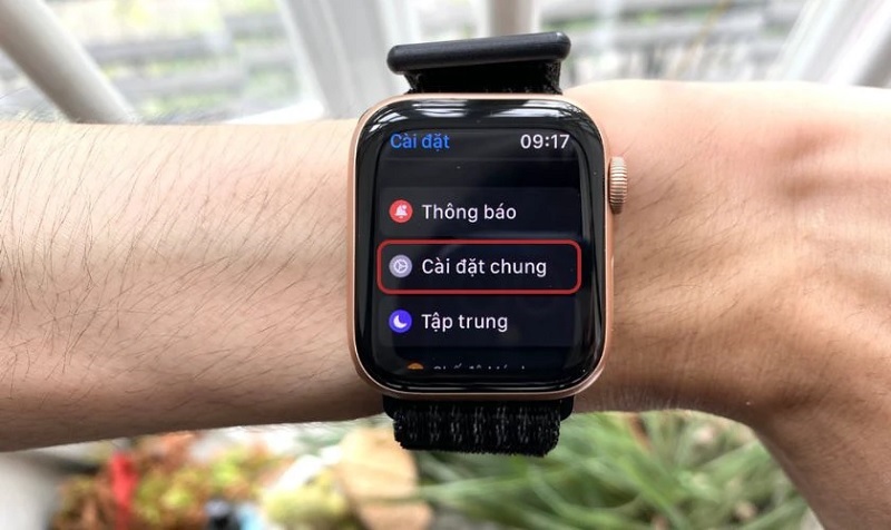 Chọn vào mục Cài đặt chung