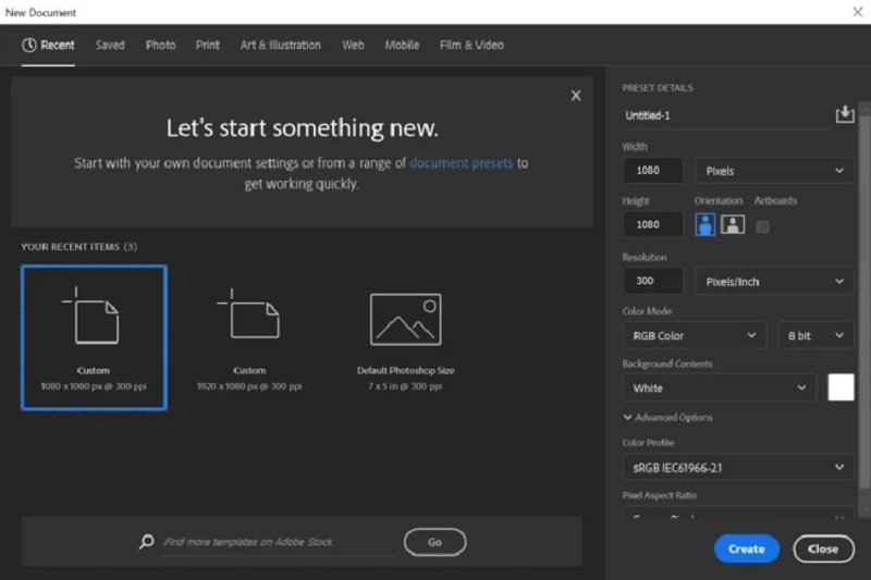 Chọn CMYK Color tại Color Mode