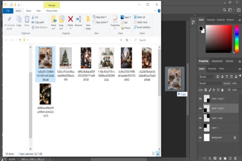ghép ảnh vào khung