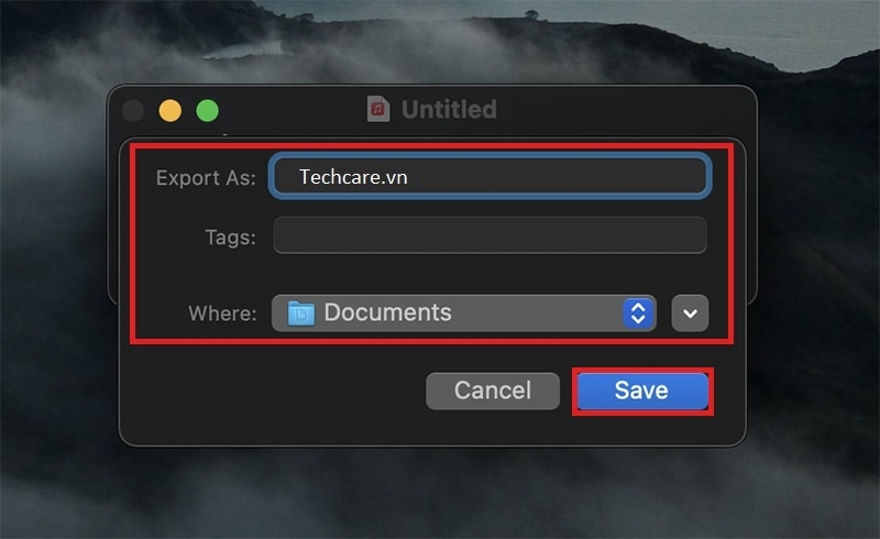 Nhấn nút Save để lưu lại