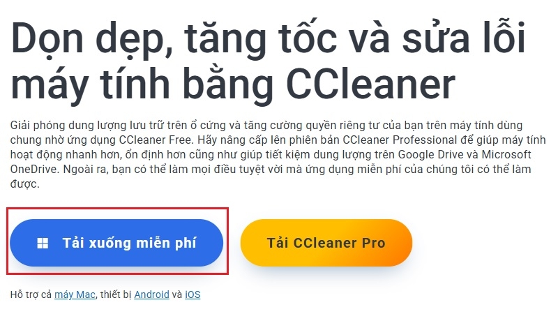Truy cập website ccleaner.com Truy cập website ccleaner.com