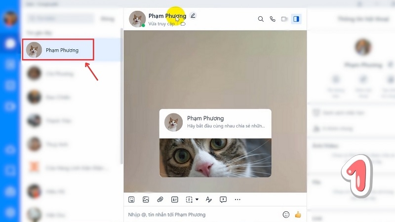 Mở cuộc trò chuyện trong Zalo máy tính để gửi file Excel Mở cuộc trò chuyện trong Zalo máy tính để gửi file Excel