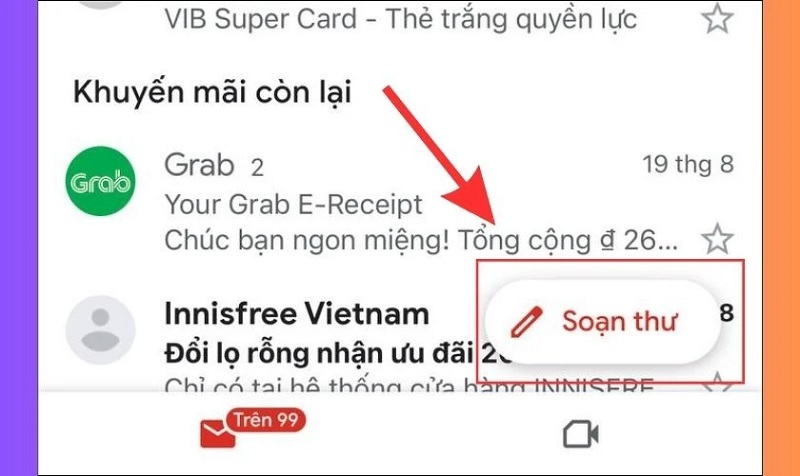 Chọn vào mục Soạn thư