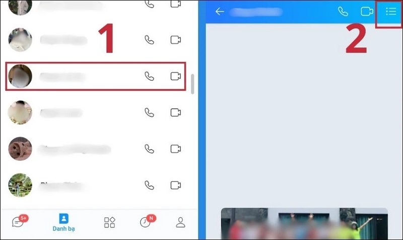 Nhấn vào biểu tượng dấu 3 chấm