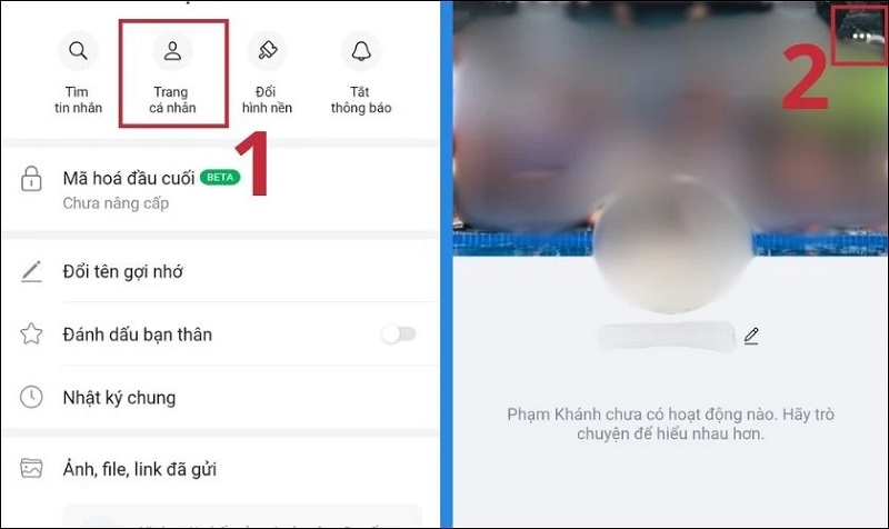 Nhấn vào biểu tượng dấu 3 chấm
