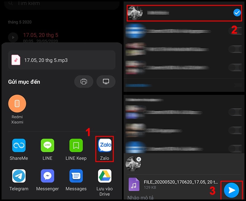 Nhấn vào biểu tượng mũi tên