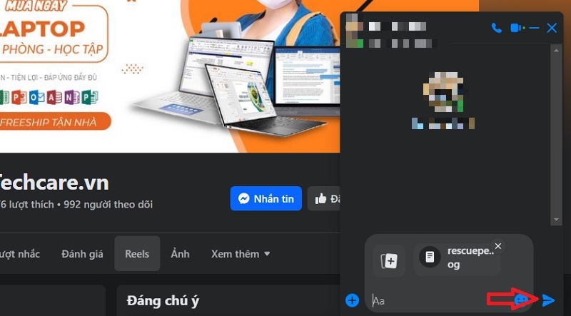 Nhấn phím Enter