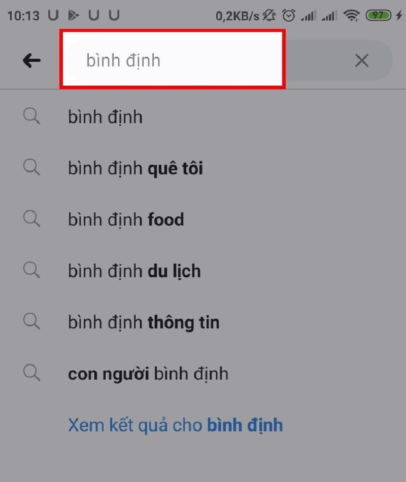 Nhấn nút Tìm