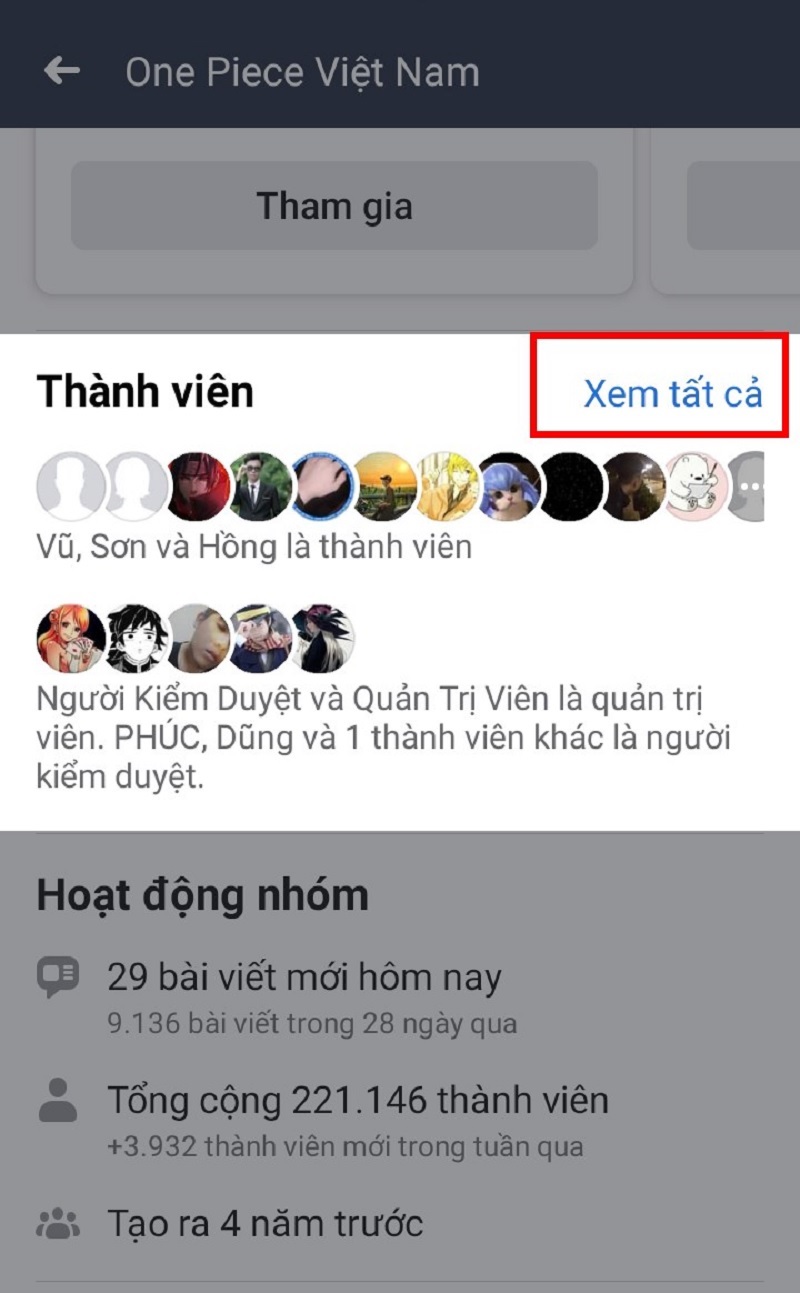 Chọn Xem tất cả