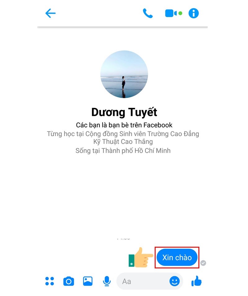 Nhấn giữ vào tin nhắn Messenger vừa được gửi đi