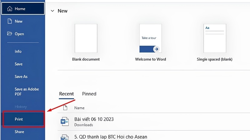 Nhấn vào tổ hợp phím Ctrl + P để mở giao diện in Nhấn vào tổ hợp phím Ctrl + P để mở giao diện in