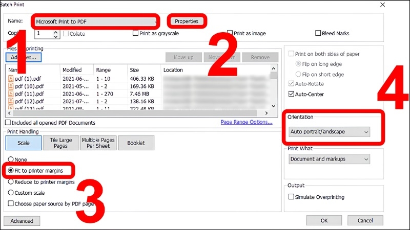 Hướng dẫn in hàng loạt file PDF bằng Foxit bước 4 Hướng dẫn in hàng loạt file PDF bằng Foxit bước 4