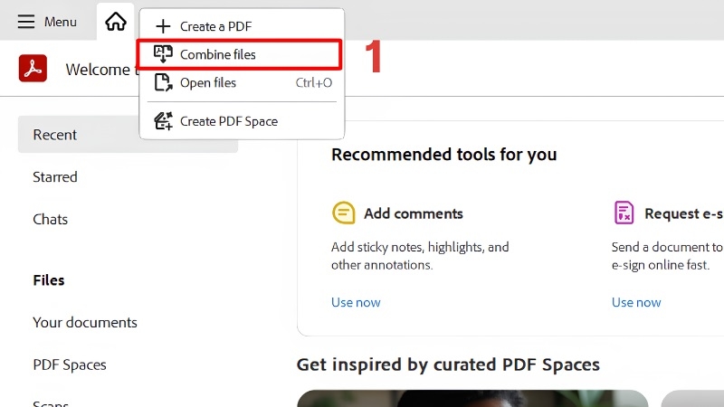 Gộp nhiều file bằng Adobe Acrobat Pro rồi in một lần bước 1 Gộp nhiều file bằng Adobe Acrobat Pro rồi in một lần bước 1