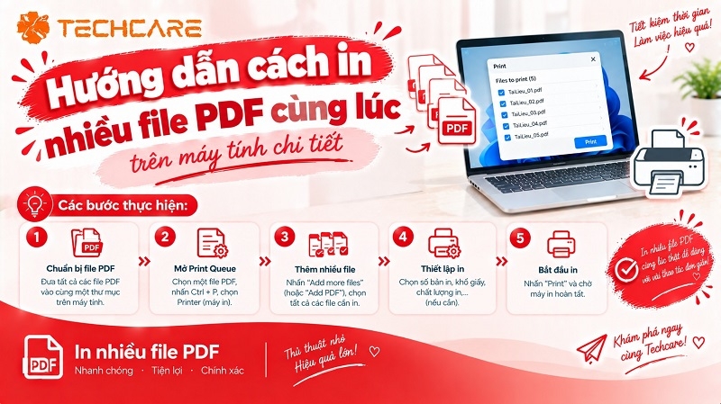 Hướng dẫn cách in nhiều file PDF cùng lúc trên máy tính chi tiết