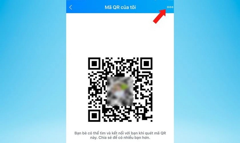 Mã QR này sẽ được hiển thị ở Thông tin cá nhân