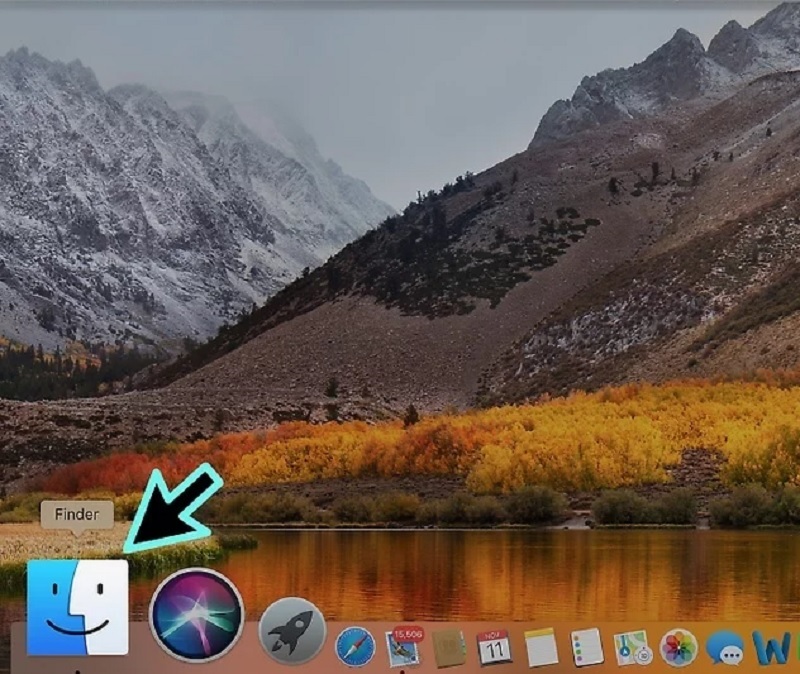 Vào mục Finder trên Macbook