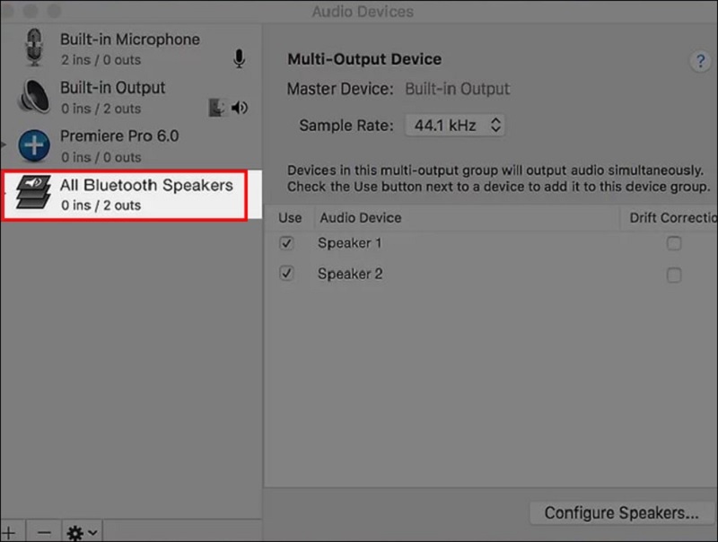 Nhấn đúp chuột vào mục Multi - Output Device