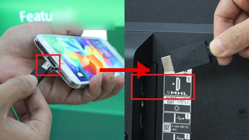 Cách kết nối điện thoại với tivi LG bằng cổng MHL