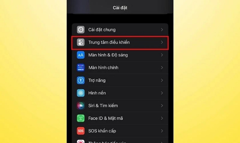 Chọn vào mục Cài đặt chung
