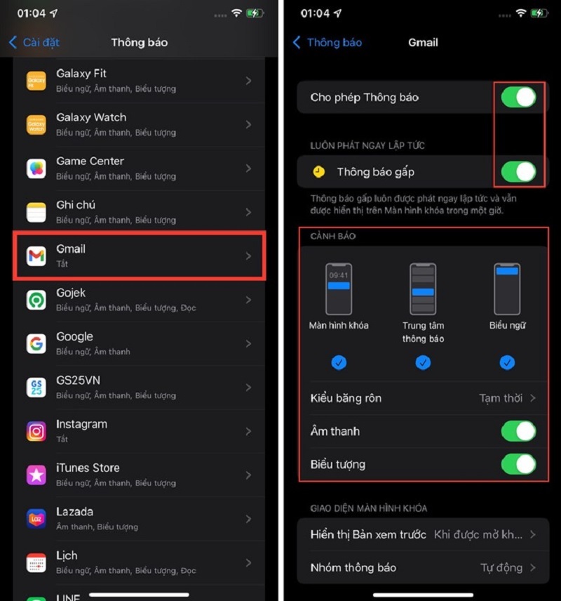 Gạt tất cả các thanh trượt sang phải