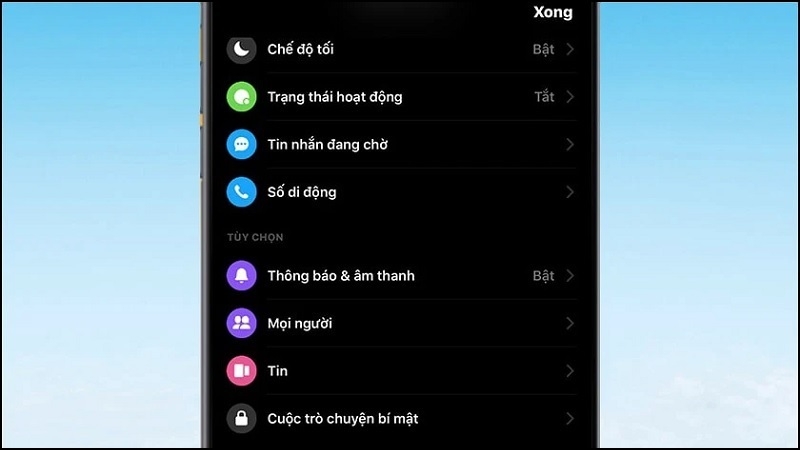 Khởi động lại ứng dụng