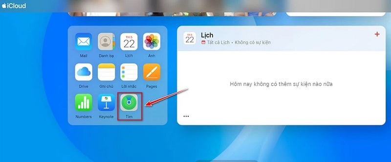 Nhấn vào nút Tìm
