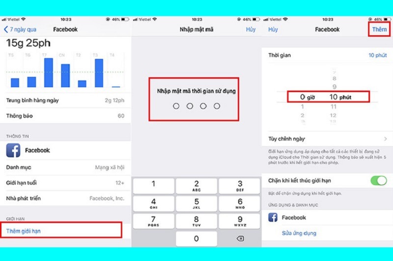 Nhập mã thời gian dùng để khoá ứng dụng trên iOS