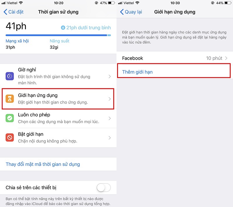 Cách đặt mật khẩu ứng dụng trên iPhone thông qua tính năng giới hạn ứng dụng