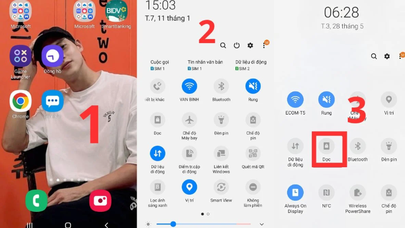Cách khóa xoay màn hình Samsung đơn giản