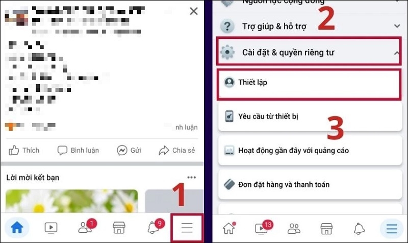 Chọn Thiết lập