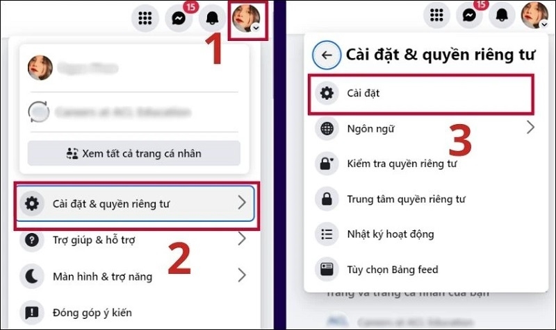 Chọn Cài đặt
