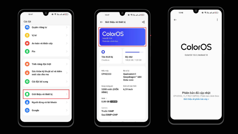 Cách Kiểm Tra ColorOS Trên Điện Thoại