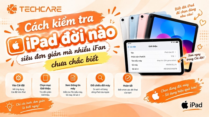 Cách kiểm tra iPad đời nào siêu đơn giản mà nhiều iFan chưa chắc biết