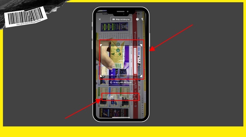 Chọn kiểu mã vạch mà bạn muốn quét