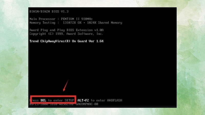 Màn hình khởi động laptop với gợi ý phím vào BIOS Màn hình khởi động laptop với gợi ý phím vào BIOS