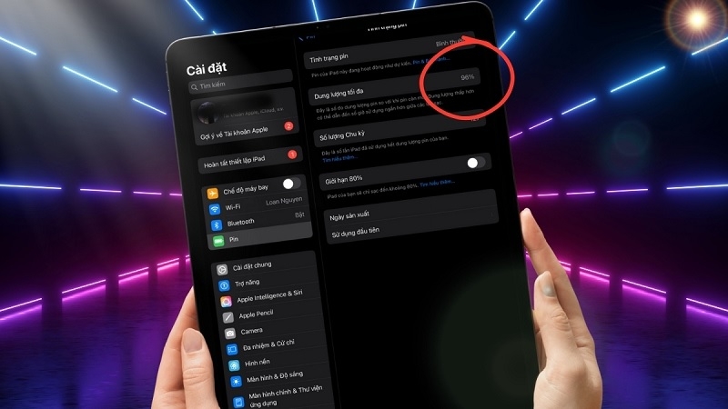 Pin iPad còn bao nhiêu phần trăm thì được coi là tốt?