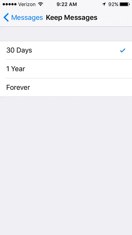 Xóa chủ đề tin nhắn văn bản cũ
