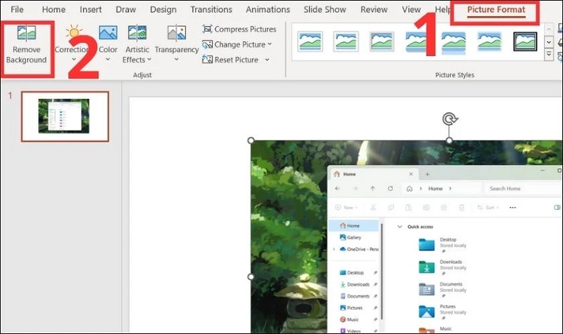 Chọn vào công cụ Remove Background
