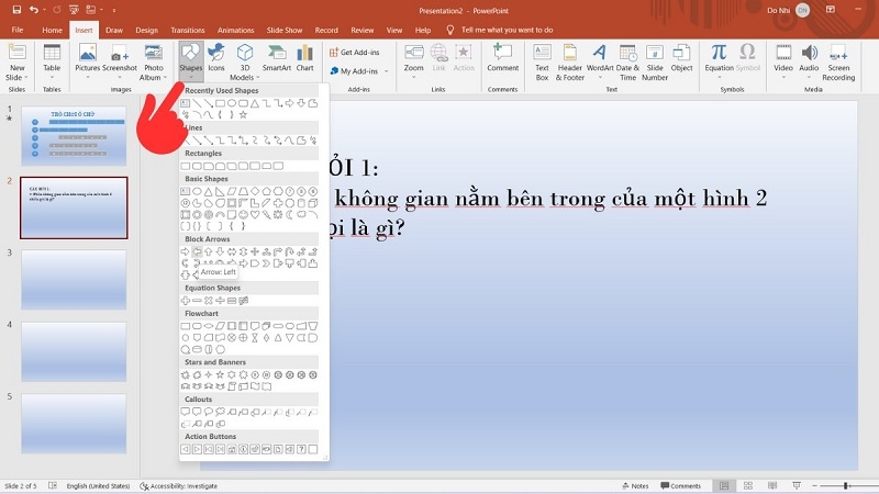 Nút quay lại được liên kết về slide chính bước 1 Nút quay lại được liên kết về slide chính bước 1