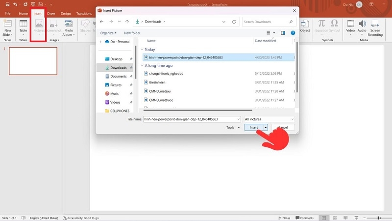 Hộp thoại Format Background với các tùy chọn màu nền bước 1 Hộp thoại Format Background với các tùy chọn màu nền bước 1