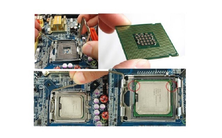 Lắp đặt CPU vào mainboard