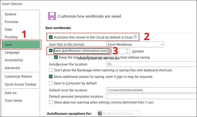 Nhấn vào mục Save