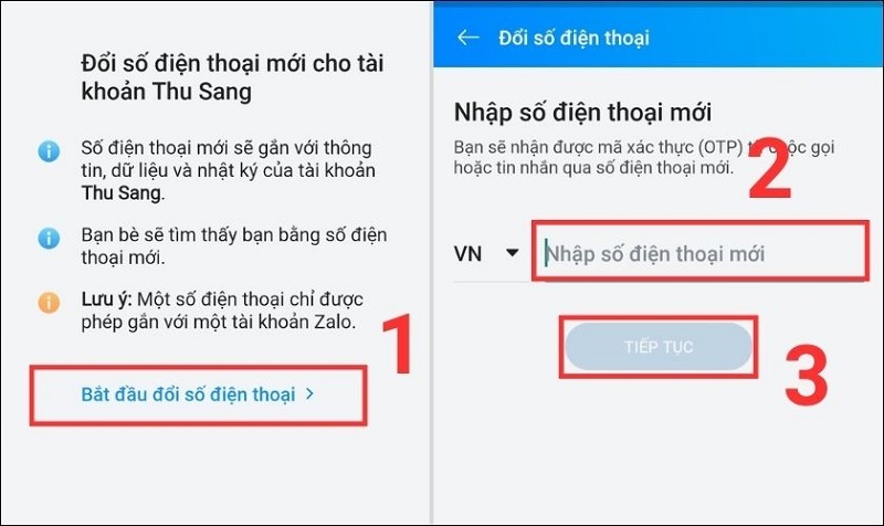 Nhấn nút Tiếp tục