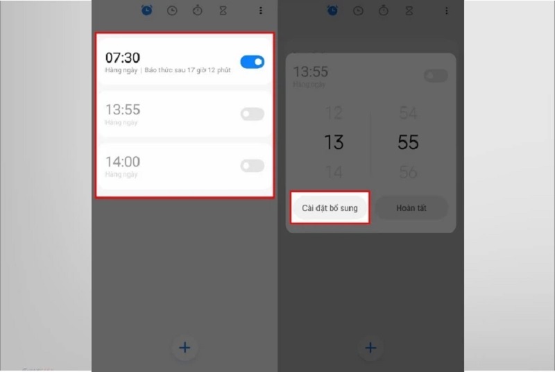 Chọn vào mục Cài đặt bổ sung