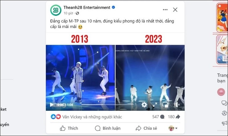 Mở bài viết Facebook mà bạn muốn lọc bình luận